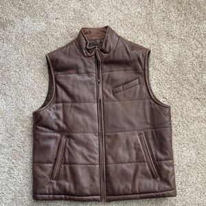 Daniel Cremieux Collection genuine lamb skin leather vest, size L - Excellent!